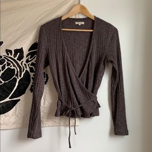 Long sleeve wrap top from Madewell